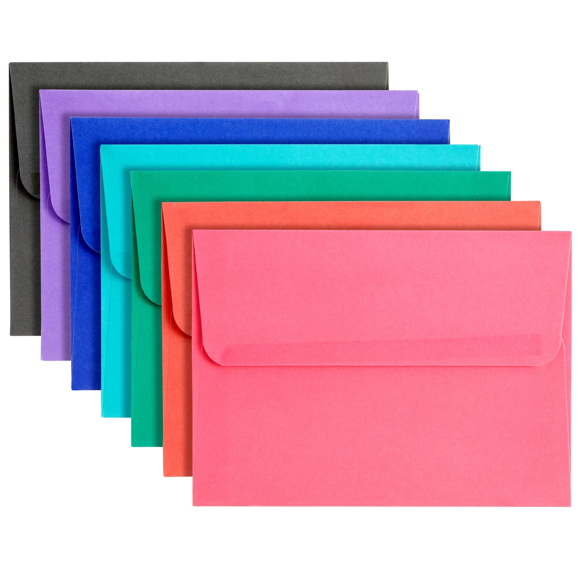 100 Pack Colored Envelopes 5x7 for Mailing, A7 for Invitations ...