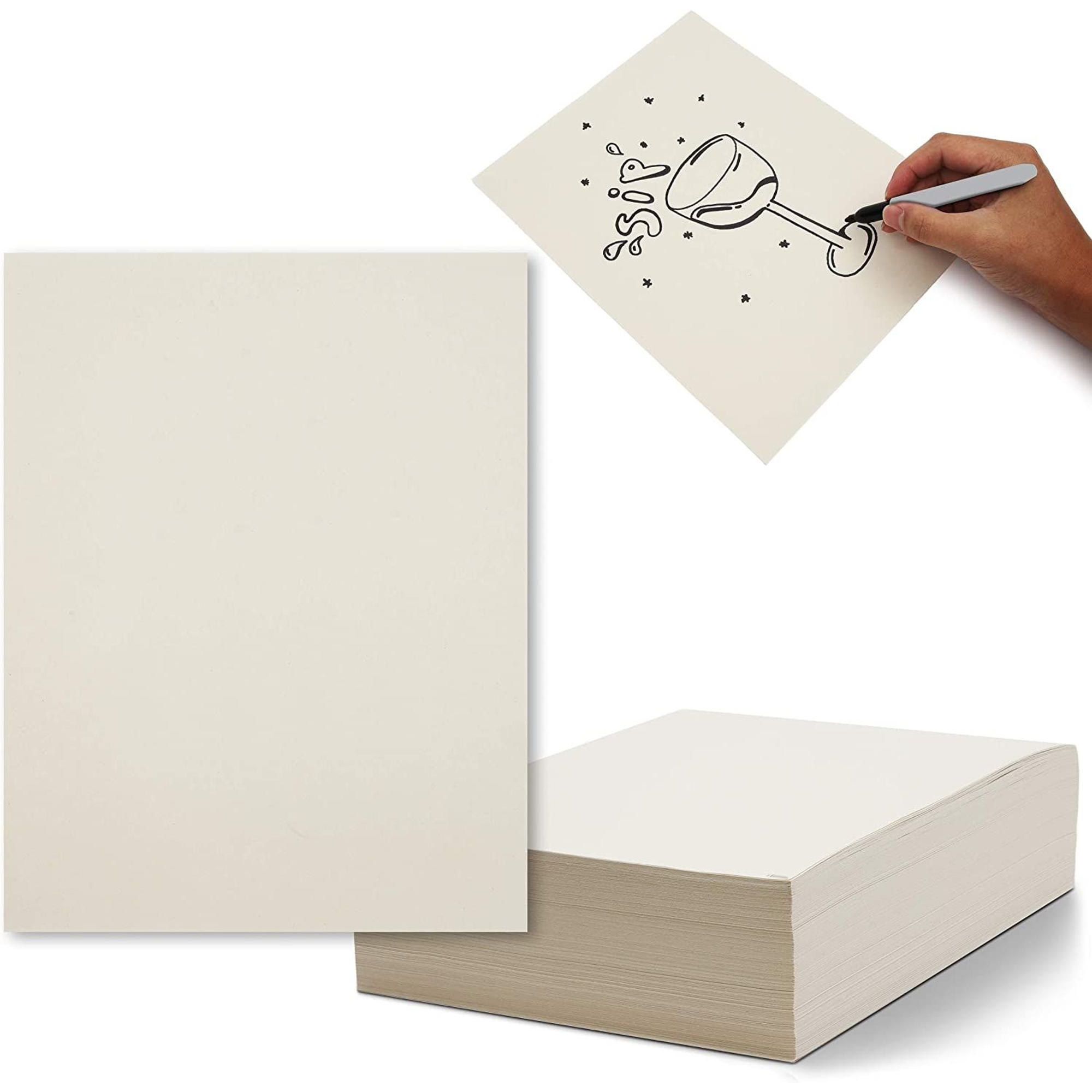 Newsprint Drawing Paper for Doodles and Sketching 8.5x11 500 Sheets